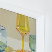 "Rainbow Glassware II" - Art Print in Goldenrod by Jenny Westenhofer - Frame Close-up