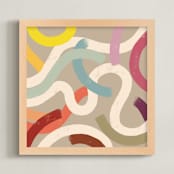 "The Dance 2" - Art Print in Sand by Paola Benenati - Framed
