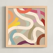 "The Dance 3" - Art Print in Sand by Paola Benenati - Framed