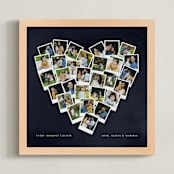 "Painted Hues Heart Snapshot Mix® Cool" - Framed Photo in Midnight Blue by Minted - Framed