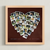 "Painted Hues Heart Snapshot Mix® Warm" - Framed Photo in Rustique by Minted - Framed