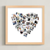"Heart Snapshot Mix® Photo Art" - Framed Photo in White by Minted - Framed