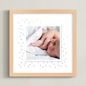 "Modern Dot" - Personalized Foil-Pressed Art Print in Gold by Alston Foster - Framed