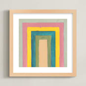 "Rainbow Twist" - Art Print in Sky by Lindsay Megahed - Framed