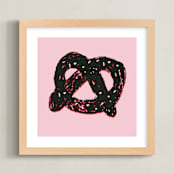 "Pretzel" - Art Print in Rose Pink by Jordan Sondler - Framed