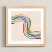 "Rainbow River" - Art Print in Lollipop by Emily Kariniemi - Framed