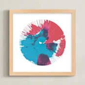 "Abstract Spin Art in Rocket Pop" - Art Print in Rocket Pop by Lauren Webster - Framed