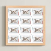 "Knot Stamps" - Art Print in Medium Grey by Lorent and Leif - Framed