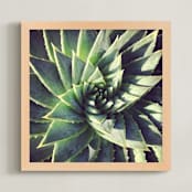 "spiral" - Art Print in agave green by Paper Monkey Press - Framed