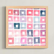 "Autumn, No. 3 (Squares)" - Art Print in Warm by studio SYLVO - Framed