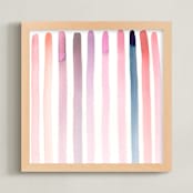 "Autumn, No. 4 (Stripes)" - Art Print in Warm by studio SYLVO - Framed