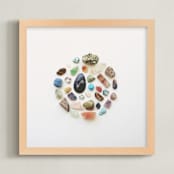 "Collected Gemstones" - Art Print in Brown by Amber Barkley - Framed