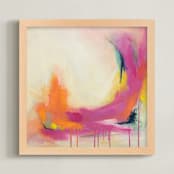 "August Rain #4" - Art Print in Magenta by Megan Kelley - Framed