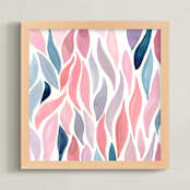 "Autumn, No. 2 (Leaves)" - Art Print in Warm by studio SYLVO - Framed