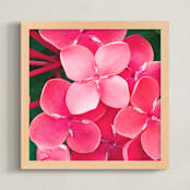 "Flowers 2" - Art Print in pink 1 by Mely D Lozano - Framed