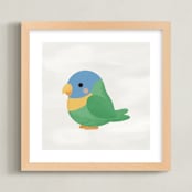 "Tropical Birds Lorikeet" - Art Print in Jade by Diana Pinnell - Framed