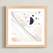 "Moon and Starlight" - Art Print in Star Dust by Laura Mitchell - Framed