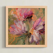"Just a Few More Minutes with You" - Art Print in Moody Mauve by Stacy Kron - Framed