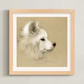 "Dust Bunny" - Art Print in Perfect White by Tracy Ann - Framed