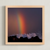 "Where the Rainbow Ends" - Art Print in Sunset Magenta by Rasa Puzinaite - Framed