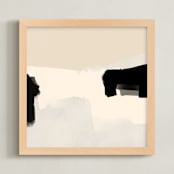 "Opposites Attract 1 " - Art Print in Light Cream by Simona Gocan - Framed