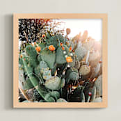 "West Texas Cactai" - Art Print in green by Alison Holcomb - Framed