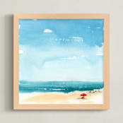 "Beach Blues" - Art Print in Sea by Lindsay Megahed - Framed