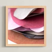"Paper Petal 12" - Art Print in flower petals by Jenny Phillips - Framed