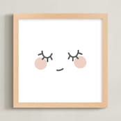 "cheeky" - Art Print in Yogurt by Angela Garrick - Framed