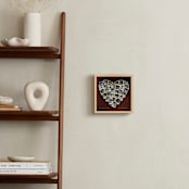 "Painted Hues Heart Snapshot Mix® Warm" - Framed Photo in Rustique by Minted - In a Room