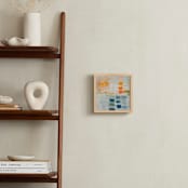 "Denim and Sunshine Swatches" - Art Print in Denim and Sunshine by Stacy Kron - In a Room