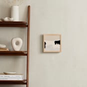 "Opposites Attract 1 " - Art Print in Light Cream by Simona Gocan - In a Room