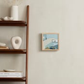 "Hillside Blues " - Art Print in Blue-green by Karyn Denten - In a Room