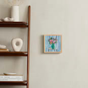 "Oh Happy Days" - Art Print in Sky Blue by Lottie Aldarwish - In a Room
