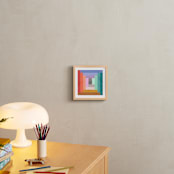 "Modern Quilt Geometric" - Art Print in Brights by Field and Sky - In a Room