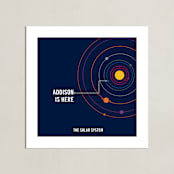 "You are Here" - Personalized Art Print in Midnight by Robin L. Andrews - Unframed