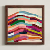 "Strata I" - Art Print in Cream by melanie mikecz - Framed
