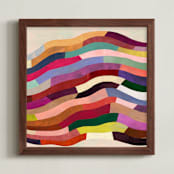 "Strata II" - Art Print in Cream by melanie mikecz - Framed
