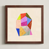 "Prism 3" - Art Print in Rainbow by Kelly Watkins - Framed
