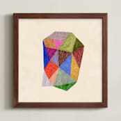 "Prism 1" - Art Print in Rainbow by Kelly Watkins - Framed