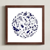 "Under The Microscope" - Art Print in Night by Kayla King - Framed