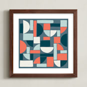 "Coming Together" - Art Print in Provincial by Betsy Siber - Framed