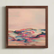 "Traverse Low" - Art Print in Deep Pink by Amy Moen - Framed