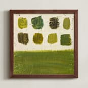 "Olive Palette" - Art Print in Olive Green by Stacy Kron - Framed