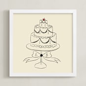 "Lambeth Cake: Custom Print" - Custom Print in Champagne by Helena Vitto - Framed