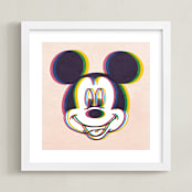 "Glitch" - Art Print in Blush by Igor - Framed