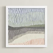 "Making a mark" - Art Print in Dusty Green by Nina Leth - Framed