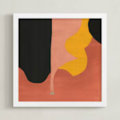 "Desert Dance I" - Art Print in Sultry Salmon by cyrille gulassa - Framed