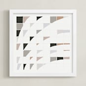 "Insight" - Art Print in Desert rose by Jennifer Morehead - Framed