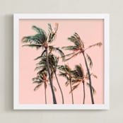 "Aloha" - Art Print in starburst pink by Alicia Abla - Framed
